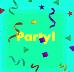 Birthday Party Sparkling Confetti  GIF