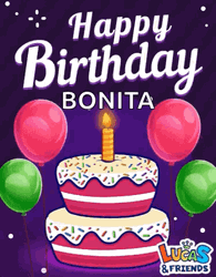Birthday Queen Colorful Cake Greetings GIF