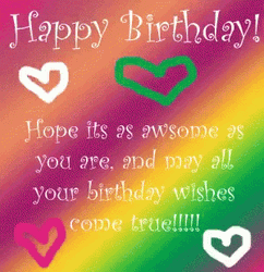Birthday Wishes Rainbow Background GIF