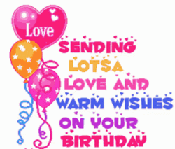 Birthday Wishes Sending Love GIF