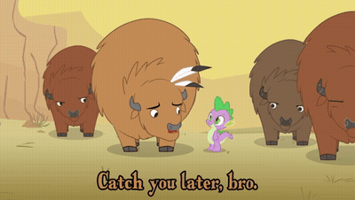 Bison And Pony Saying Catch You Later GIF
