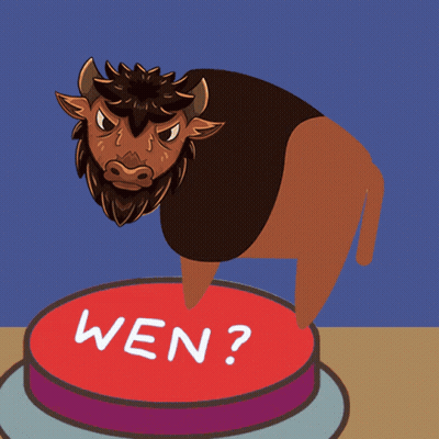 Bison Pressing Button Wen GIF