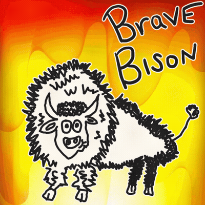 Bison Saying Brave Bison GIF