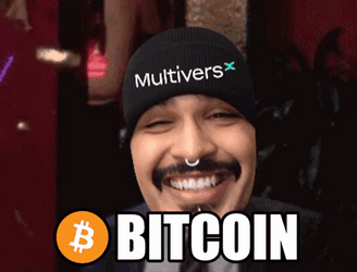 Bitcoin Clapping Person With Blazzord Head GIF