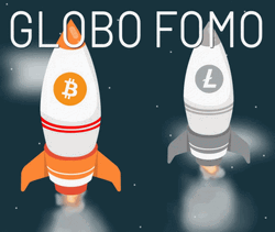 Bitcoin Rocket Globo Fomo GIF