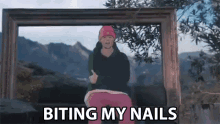 Biting Nails Justin Bieber Singing GIF