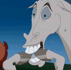 Biting Nails Nervous Pegasus Hercules 1997  GIF