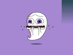 Biting Nails Scared Anxious Spirit Ghost Cartoon GIF