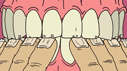 Biting Nails Teeth Chomping Cartoon Animation GIF