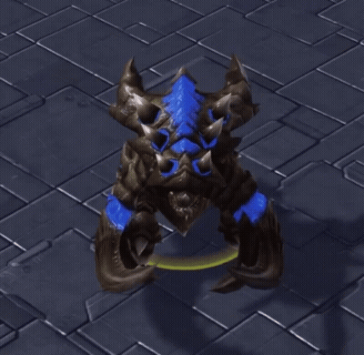 Black And Blue Monster Sitting GIF