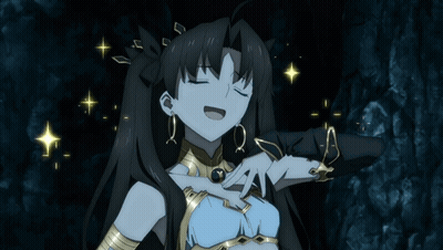 Black And Gold Anime Character With Ring GIF
