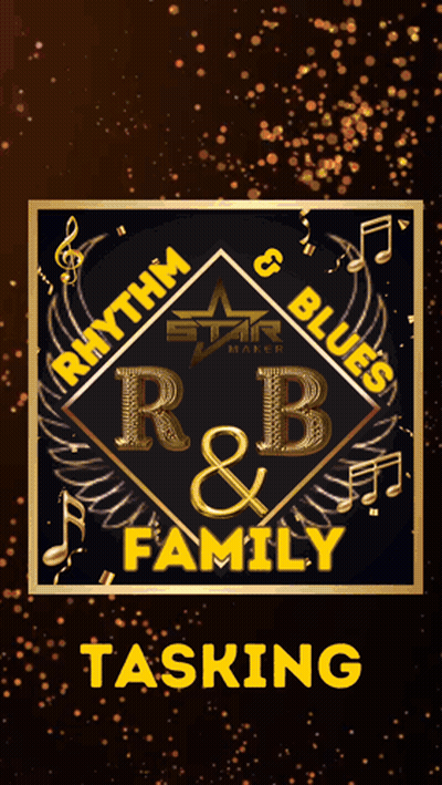 Black And Gold Rhythm And Blues Tasking Logo GIF