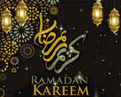 Black And Golden Ramadan Kareem Greeting GIF