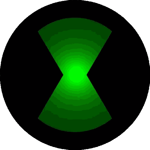 Black And Green Circles Sticker