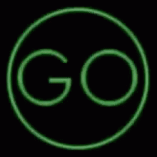 Black And Green Logo Of Go Go Go GIF
