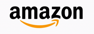 Black And Orange Amazon Logo With Yellow Arrow GIF