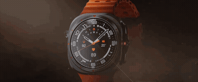 Black And Orange Watch With 89 GIF