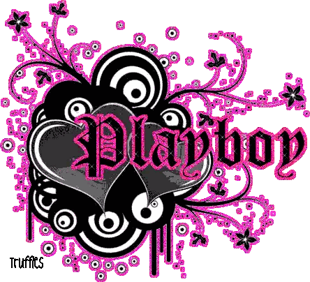 Black And Pink Playboy Design Sticker