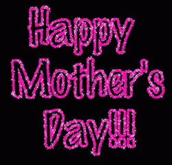 Black And Purple Glitters Animation Happy Mother Day GIF