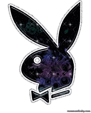 Black And Purple Playboy Bunny Logo With Bow Tie Sticker