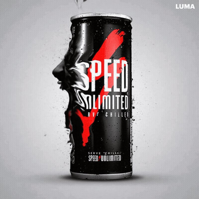 Black And Red Can Of Speed Unlimited Rye Chilled GIF