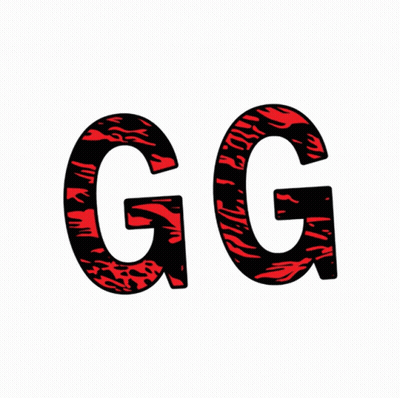Black And Red Leopard Print Letter G GIF