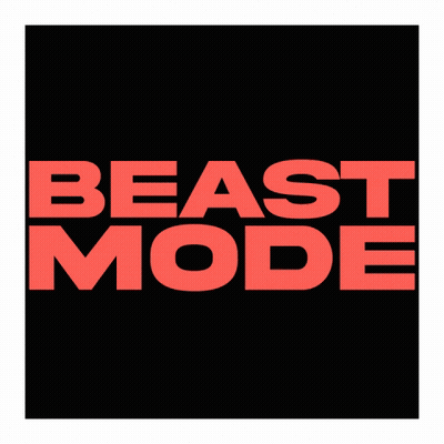 Black And Red Logo Saying Beast Mode GIF