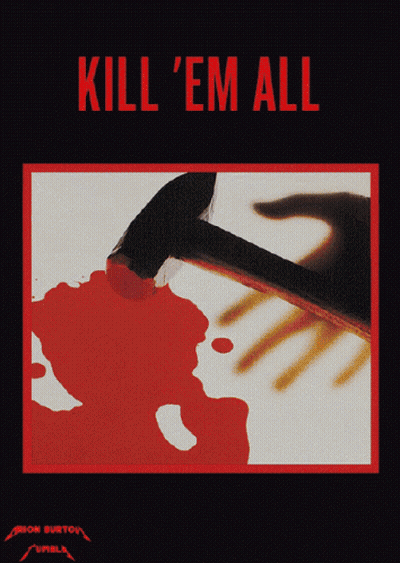 Black And Red Poster Hammer Kill 'Em All GIF