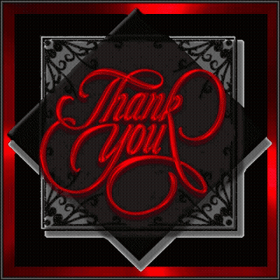 Black And Red Thank You Sign GIF