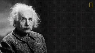 Black And White Albert Einstein Gravitational Waves GIF