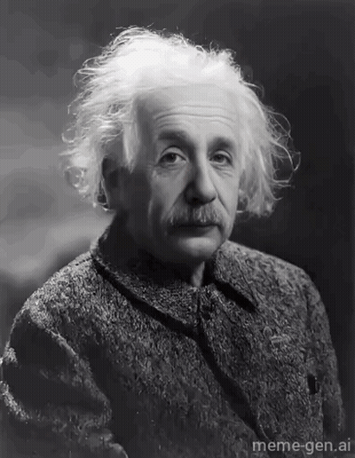 Black And White Albert Einstein Meme-Gen.ai GIF