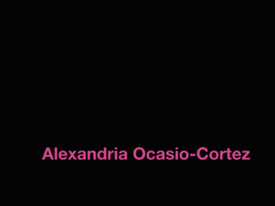 Black And White Alexandria Ocasio-Cortez GIF