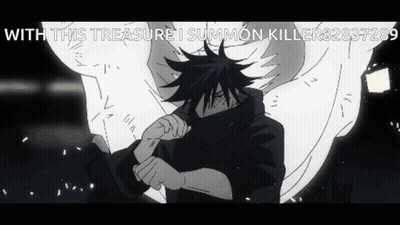 Black And White Anime Character With This Treasure I Summon Killer828377 GIF