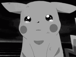 Black And White Anime Crying Pikachu Pokemon