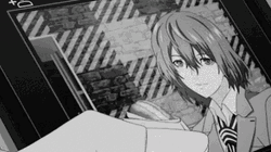 Black And White Anime Persona Goro Akechi Scroll GIF