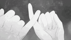 Black And White Anime Pinky Swear GIF