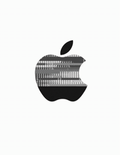 Black And White Apple Logo GIF
