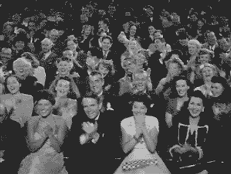 Black And White Audiences Claps  GIF
