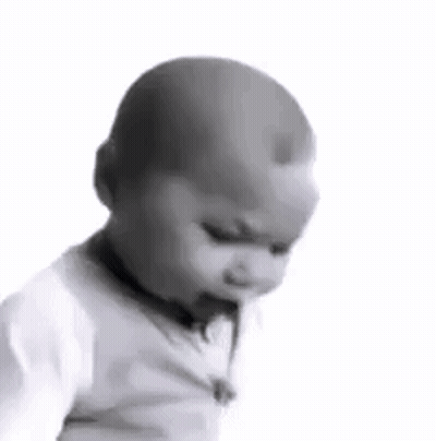 Black And White Baby Making Funny Face GIF