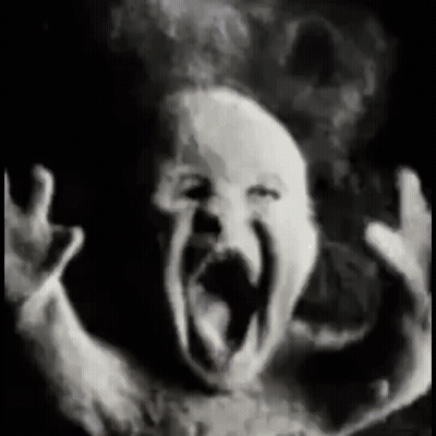 Black And White Baby Mouth Open GIF