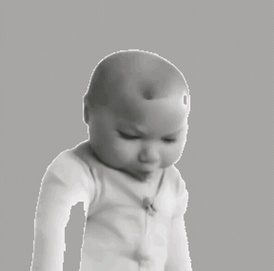 Black And White Baby Photo GIF