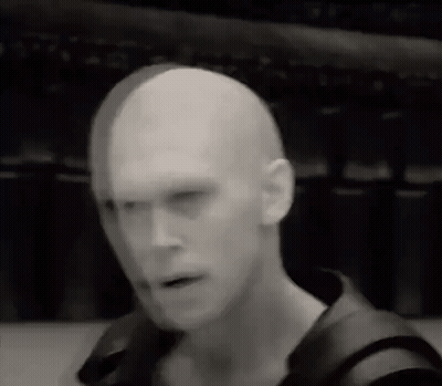 Black And White Bald Man GIF