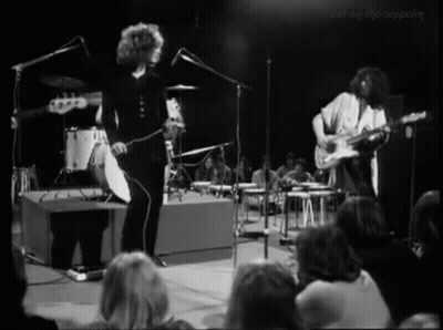 Black And White Band With Cut On The Zeppelin GIF