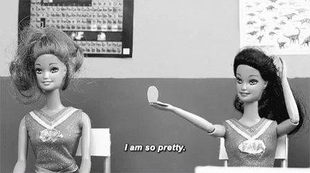 Black And White Barbie Narcissist Meme GIF