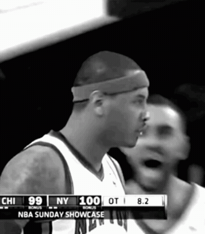Black And White Basketball Player Score 99 NY 100 GIF