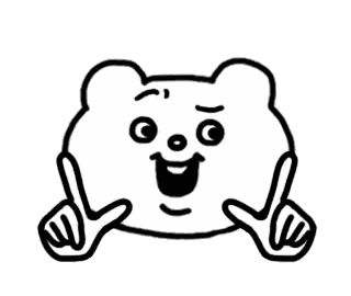 Black And White Bear Giving Thumbs Up Sticker