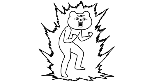 Black And White Bear Surprised Expression Sticker