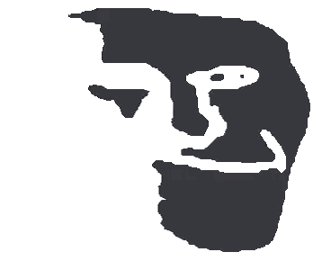 Black And White Bearded Face Sticker