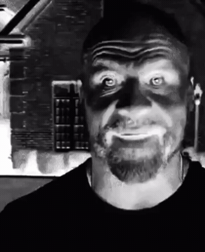 Black And White Bearded Man With Mask GIF