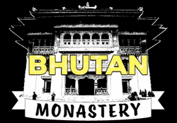 Black And White Bhutan Monastery